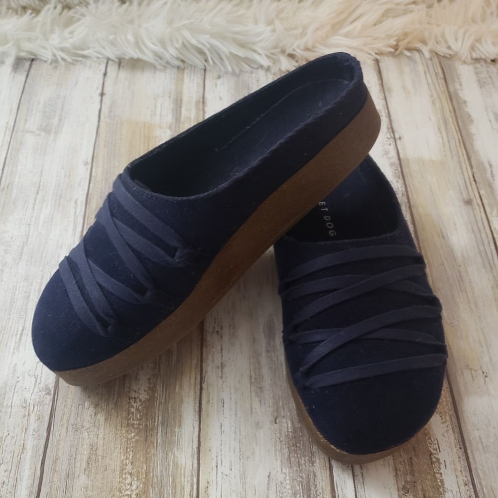 Size 6.6 Navy Blue Slip Ons